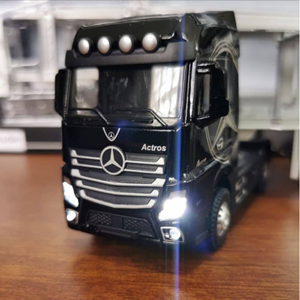 تریلی حمل خودرو مشکی مدل بنز آکتروس 1:50 Trailer Model Benz Actros_اسباب بازی